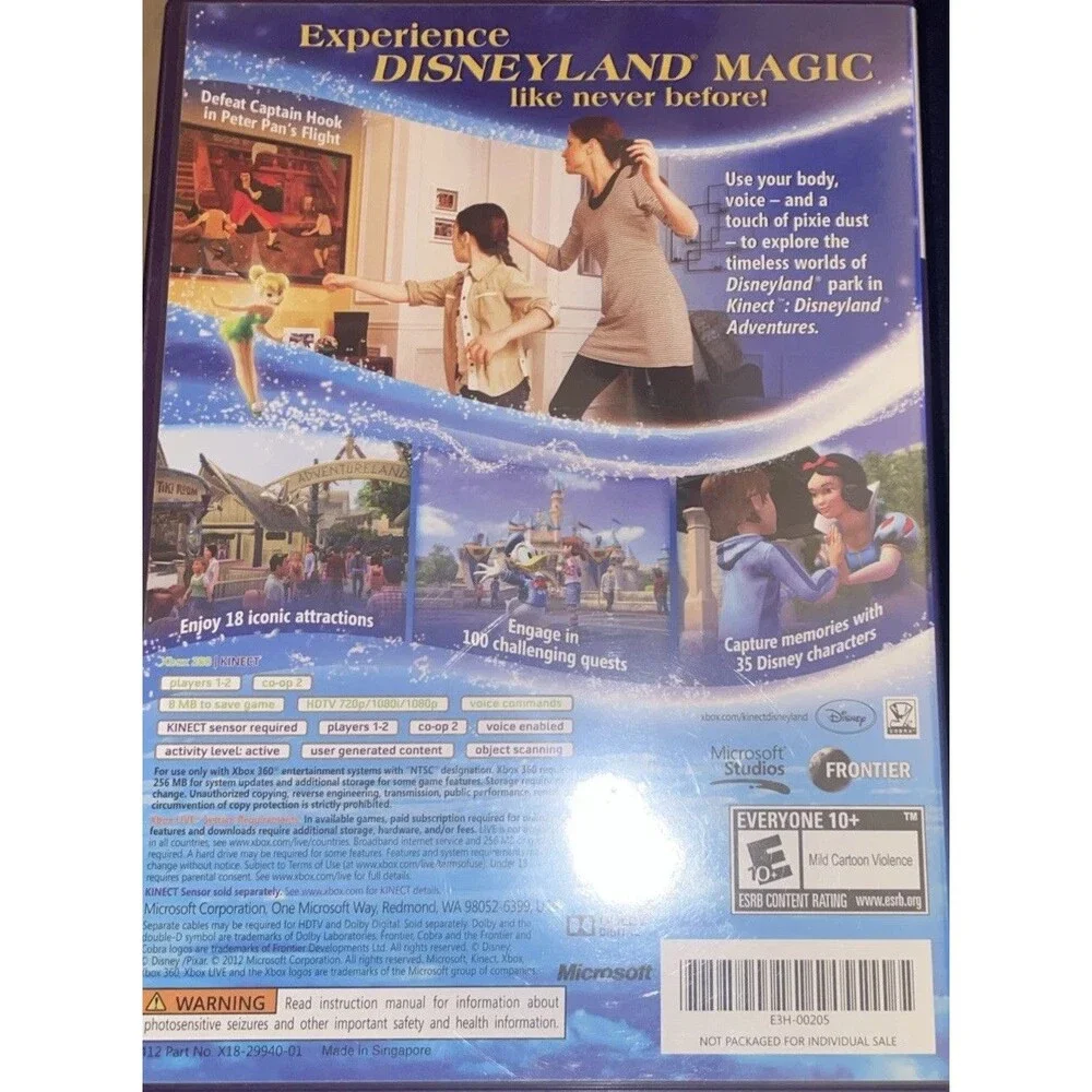 Kinect Disneyland Adventures Xbox 360 Disc FAST SHIPPING